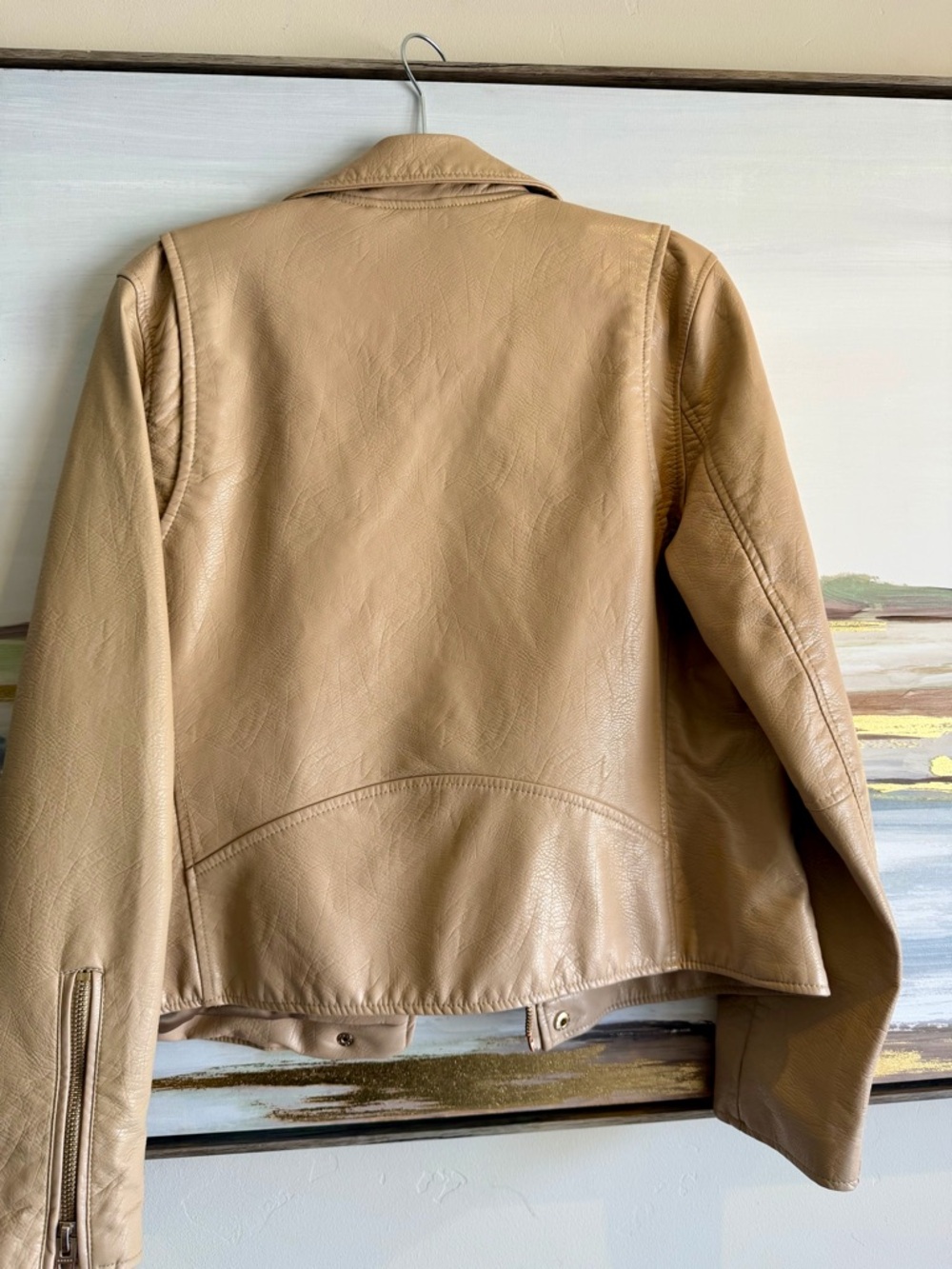 Anthropologie BLANK NYC Vegan Leather Moto Jacket, size L - Picture 4 of 5